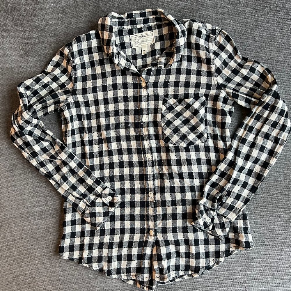 CURRENT/ELLIOT - Plaid Print Long Sleeve Button Up Top - Size 1